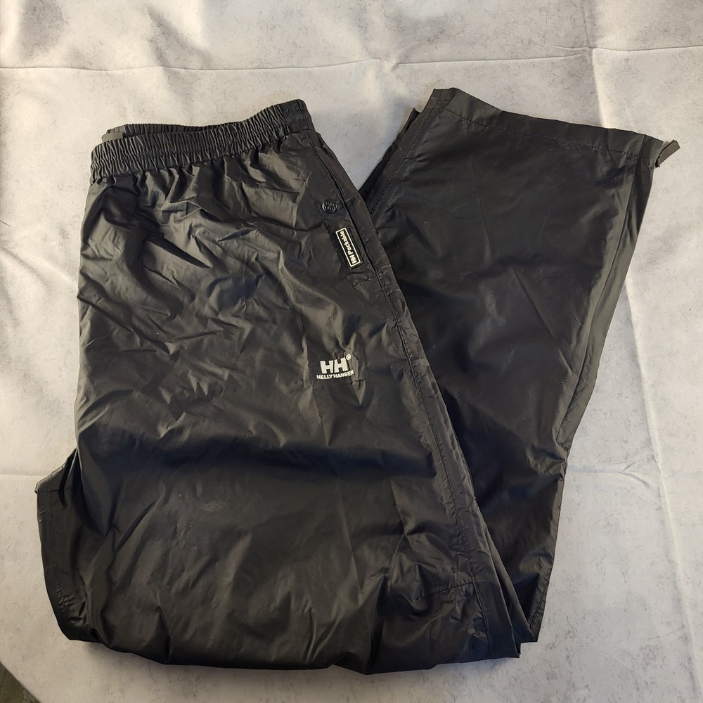 Helly Hansen XXL Helly-Tech Mesh Lined Pants Packable Waterproof Black Camp Hike